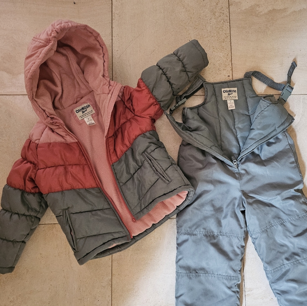 OshKosh B'gosh Kids Two-Piece Snowsuit - Pink and Gray